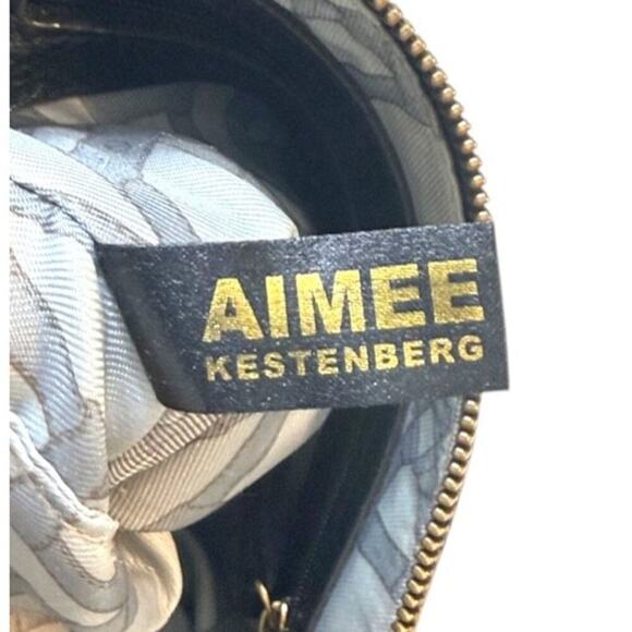 Aimee Kestenberg Leather Snakeskin Wristlet – Multi-Pocket Zip Clutch
